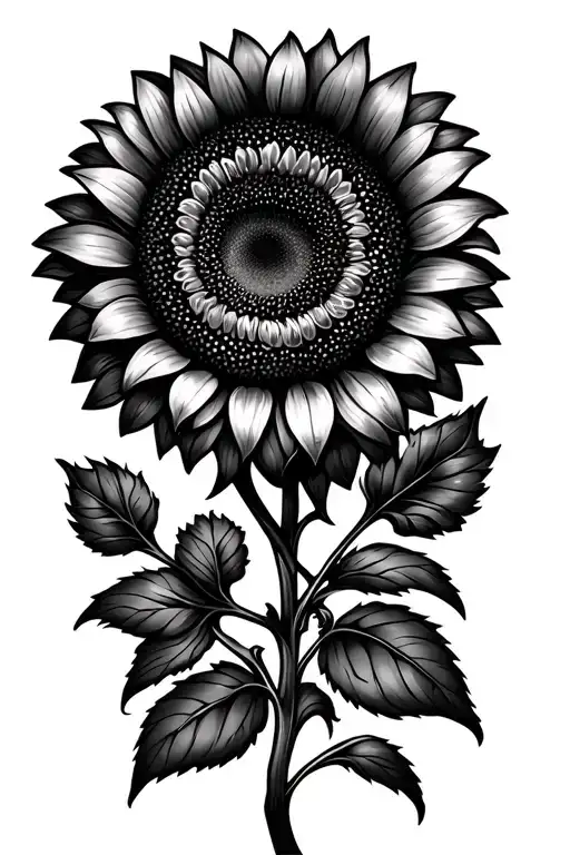 Sunflower Chess Rocket Tattoo Design