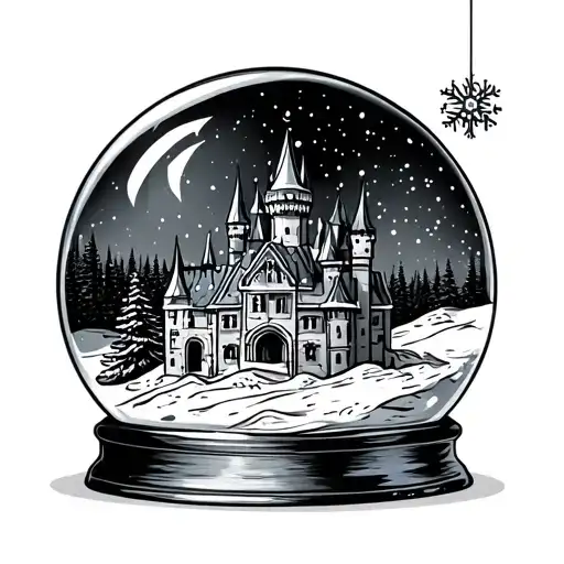 Snowglobe With Castle Inside