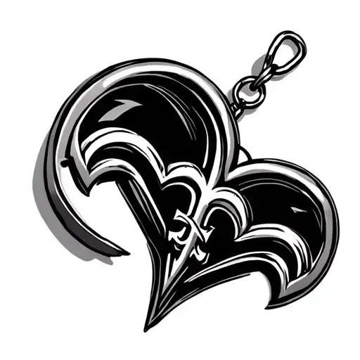 Saints Logo Combined With Heart Shaped Locket