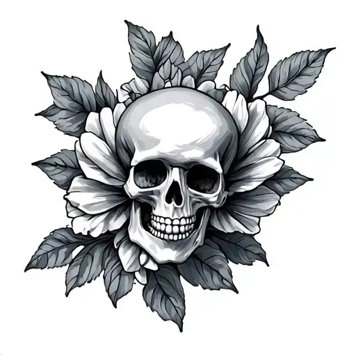 Skeleton With A Faded Flower