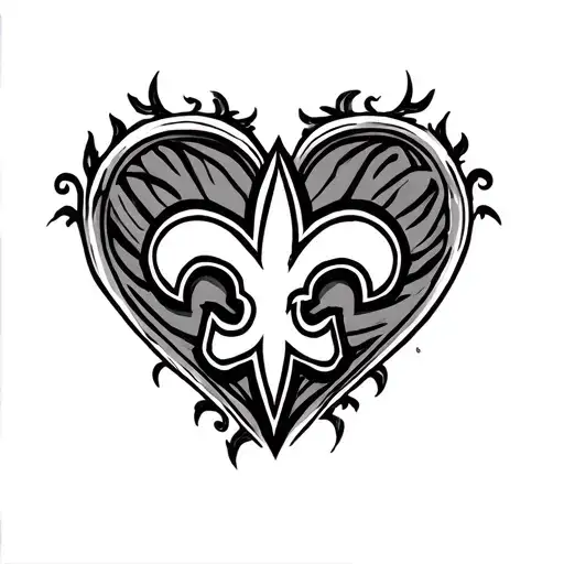 Saints Logo Merged Heart