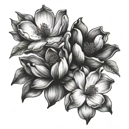 Magnolia Flowers And The Words