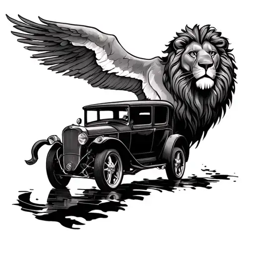 Car And Lion