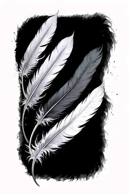 Feathers Trailing Up The Forarm Half Sleeve