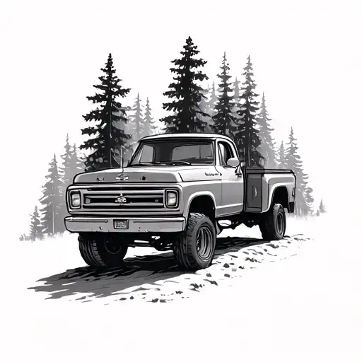 Truck And Forest