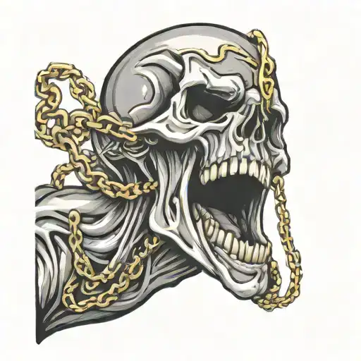 Scream With Gold Chain