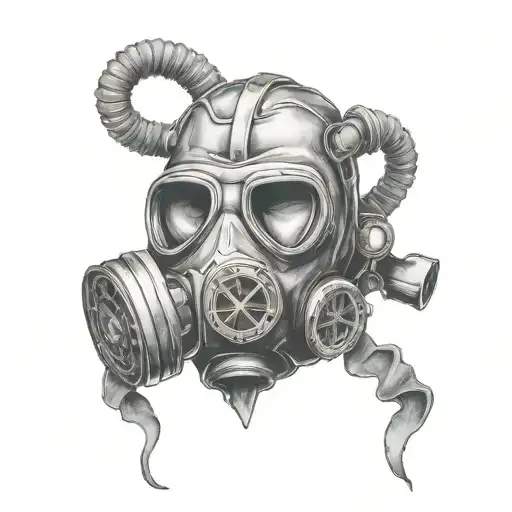 Gas Mask Looking