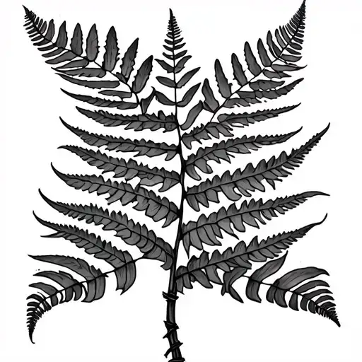 Fern And Barbed Wire Wrapped