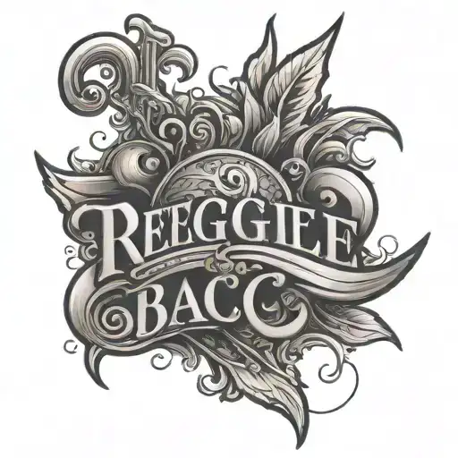 A Arm Tatto That Says Reggie