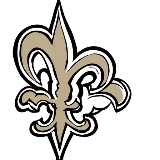 New Orleans Saints Logo Intertwined With A Heart
