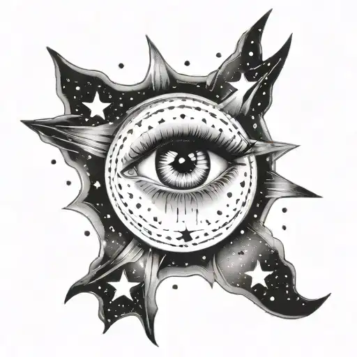 Eyes With Stars Surrounding