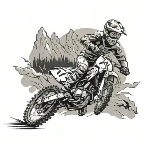 Motocross In The Mountains Panorama