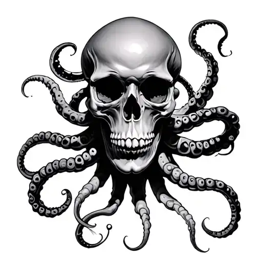 Skull With Tentacles