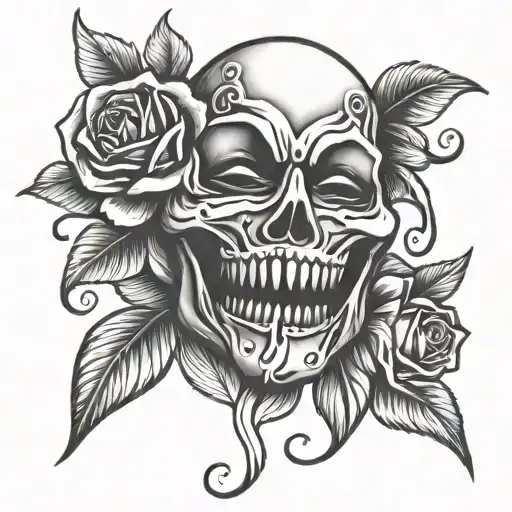Scream Mask With Roses