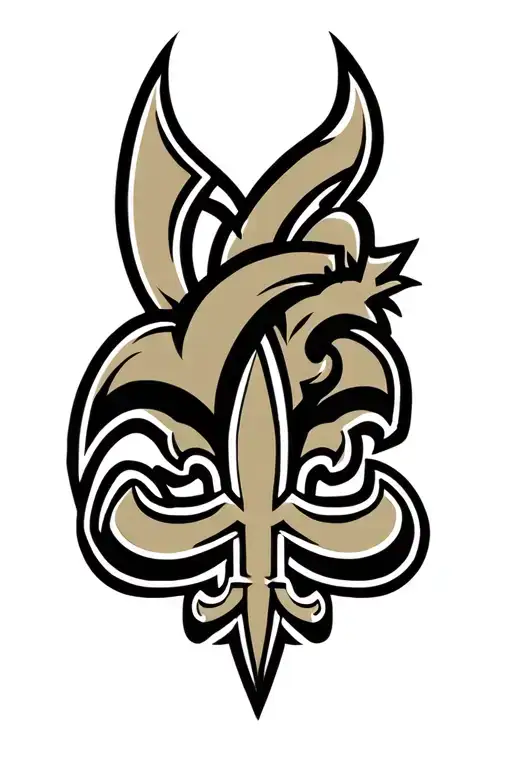 New Orleans Saints Logo Combined With Heart