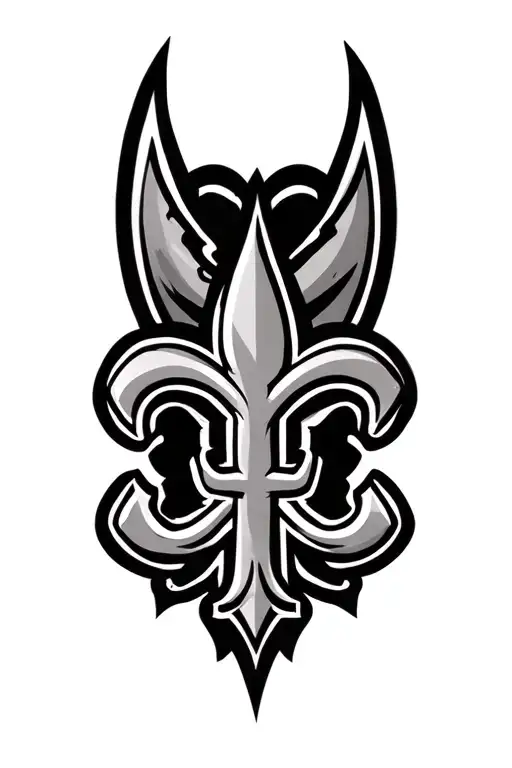 Saints Logo With Heart Behind