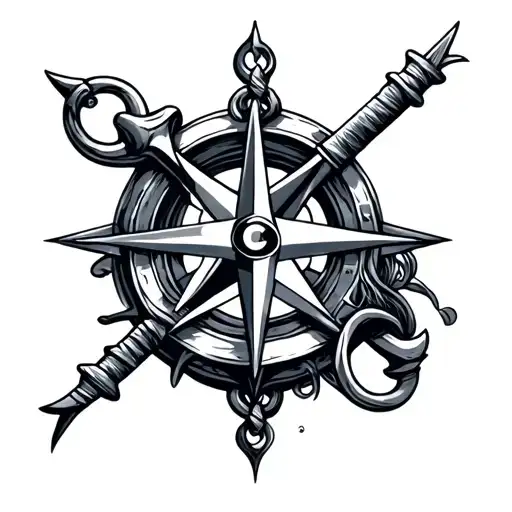 Anchor Compass Viking Rune