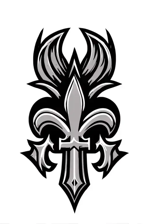 Saints Logo With Heart Behind