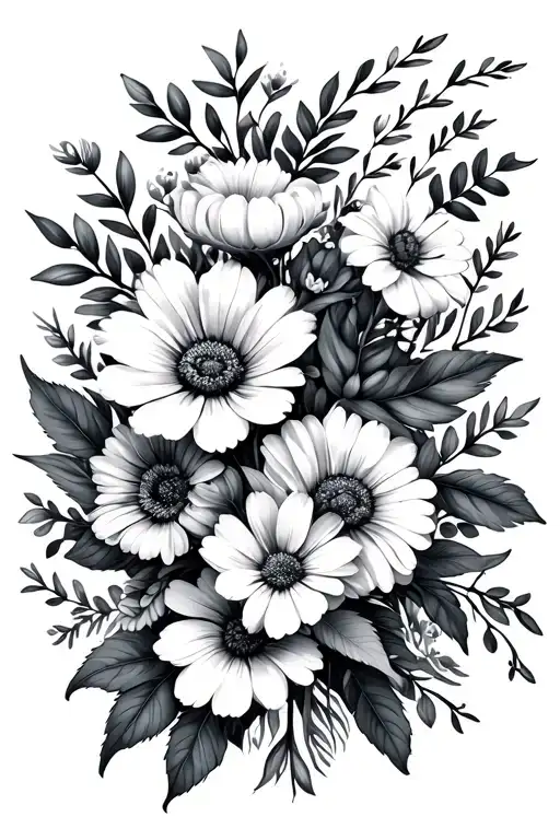 Birth Flower Bouquet July March And September