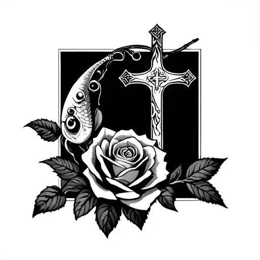 Rose Fishing And Cross