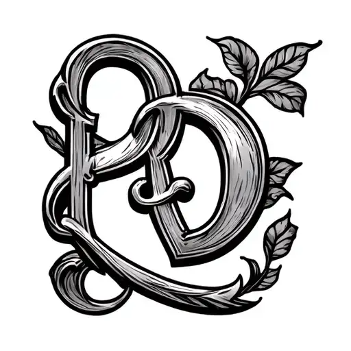 Number 8 Design Using The Letters P And D