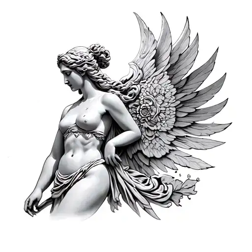 Greek Goddess Selene Statue Full Body