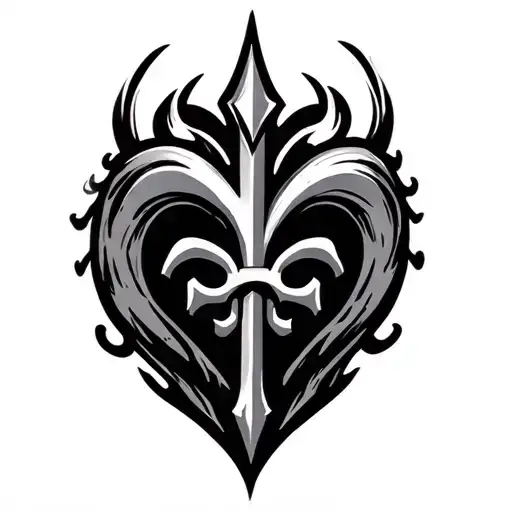 Saints Logo Incorporated With Heart
