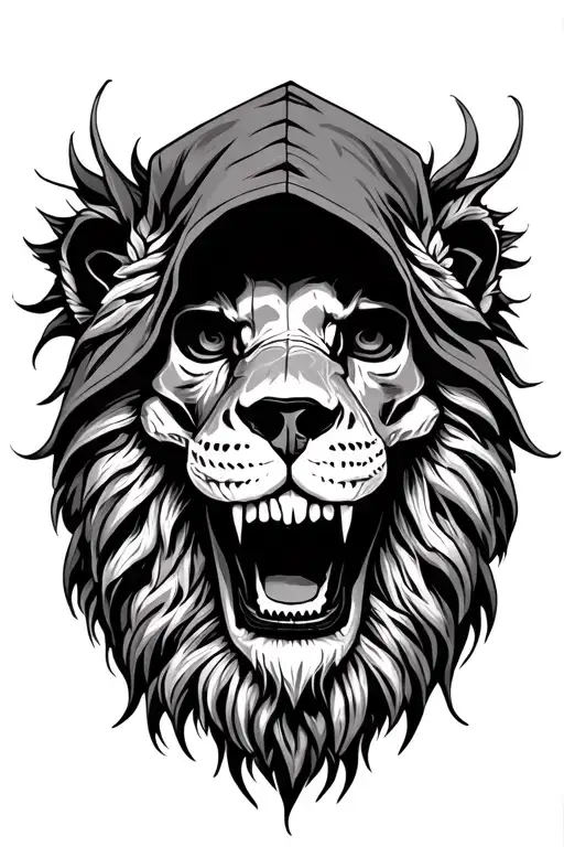 Skull With Lion Skin Hood