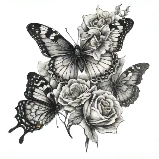 Flower And Butterfly