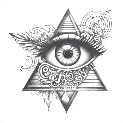 Pyramid Eye With Name Leona