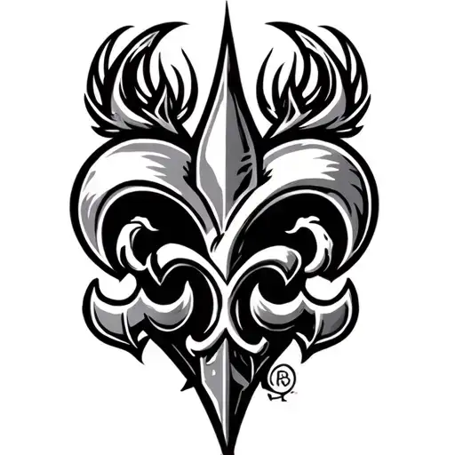 Saints Logo Incorporated With Heart