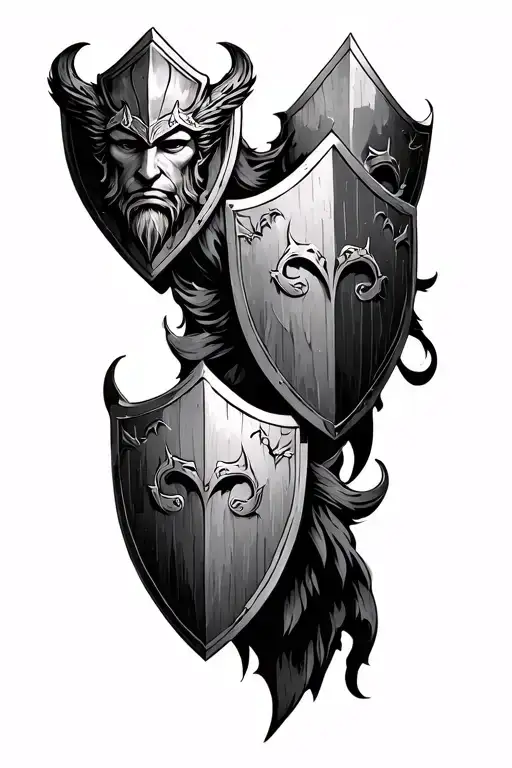 Odin And Four Shields Arm Sleave