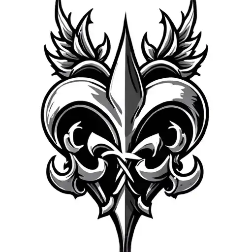 Saints Logo Incorporated With Heart