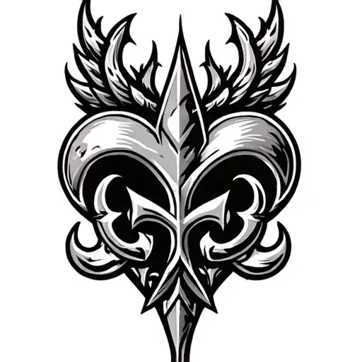 Saints Logo Incorporated With Heart