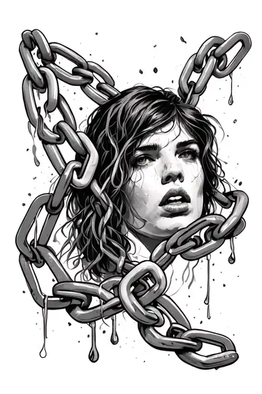 Domestic Violence Survivor Breaking Chains