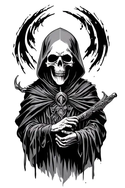 Classic Grim Reaper Holding
