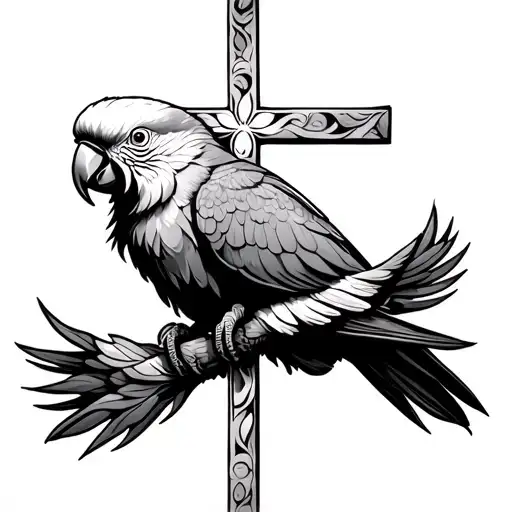 Parrot Jesus Cross