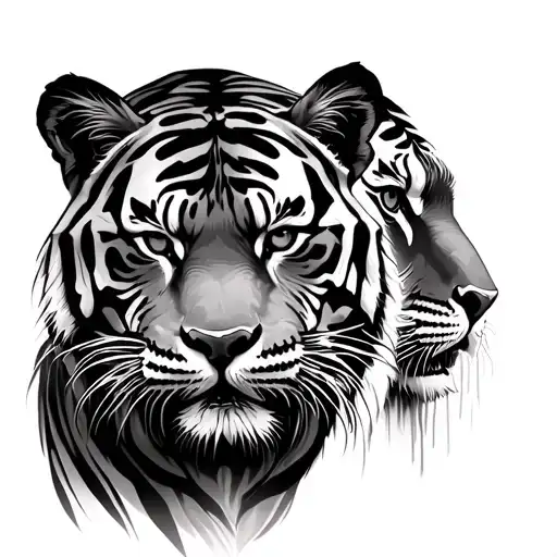 Three Tigers Face