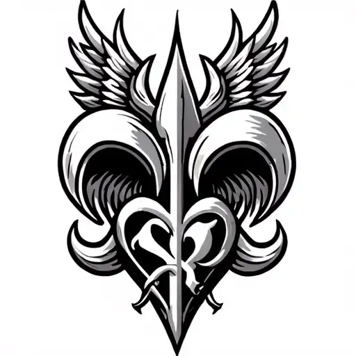 Saints Logo Incorporated With Heart And Wings Spread Wide