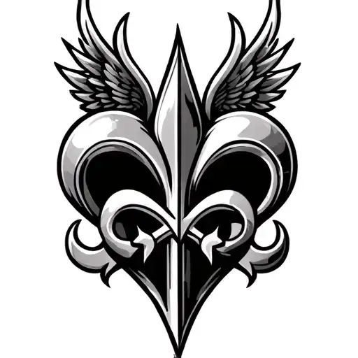 Saints Logo Incorporated With Heart And Wings Spread Wide