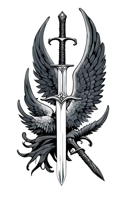 Sword And Wings Spread