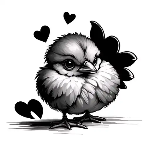 Chick With 3 Hearts