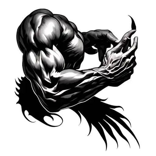 Meander Arm Sleeve That Outlines Arm Muscle Definition