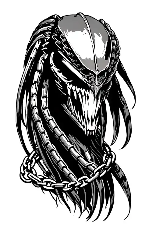 Predator Scratch Mark With Chain Links