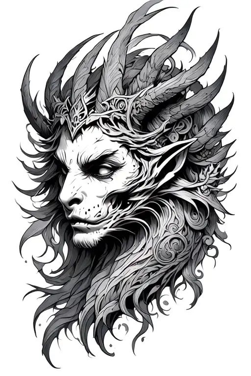 Mythological Creature Embodying Elements