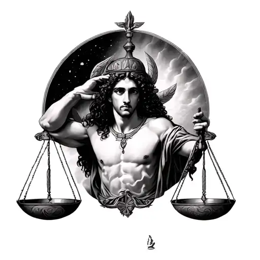 Arcangel Gabriel And Balance Of The Libra Sign
