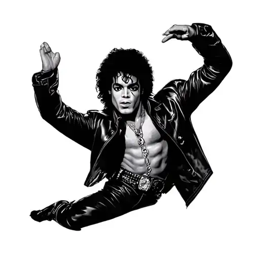 Michael Jackson Performing His Iconic Dance