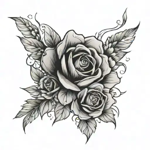 Smoky Arm Tatto With Flowers Wrapped