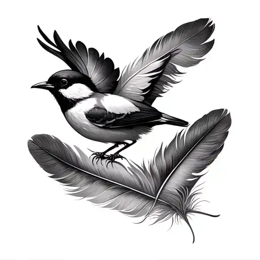 Feather And Birds Ankle