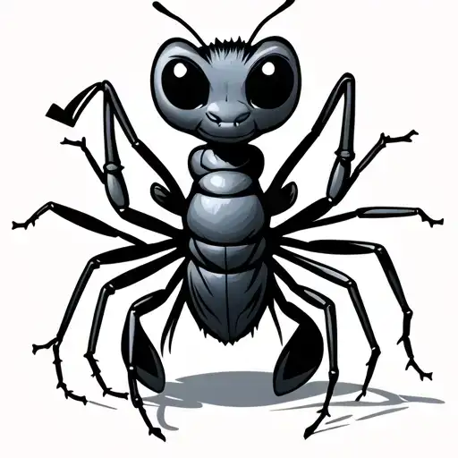An Ant Playing With Two Checkmarks